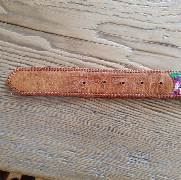 Vintage Leather Multicoloured Bohemian Belt - Picture 4 of 5